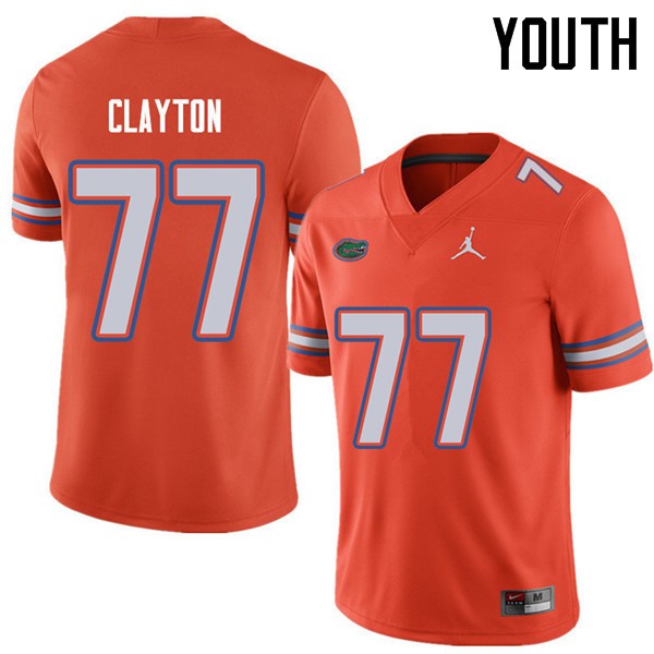 Jordan Brand Youth #77 Antonneous Clayton Florida Gators College Football Jerseys Orange